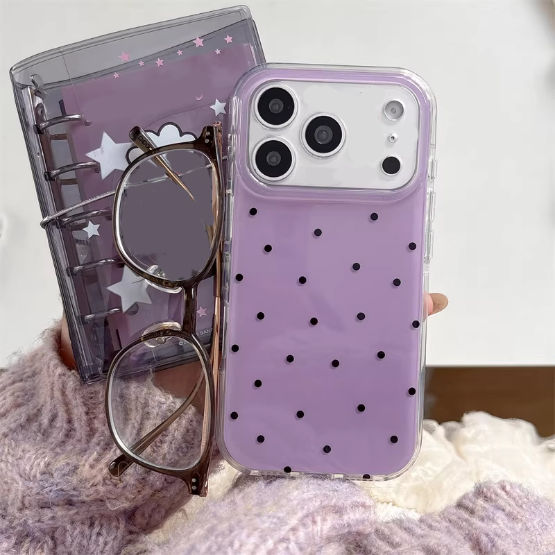 Phone Cases Girls - Koreaanse Ins Girl Simpele Paarse Polka