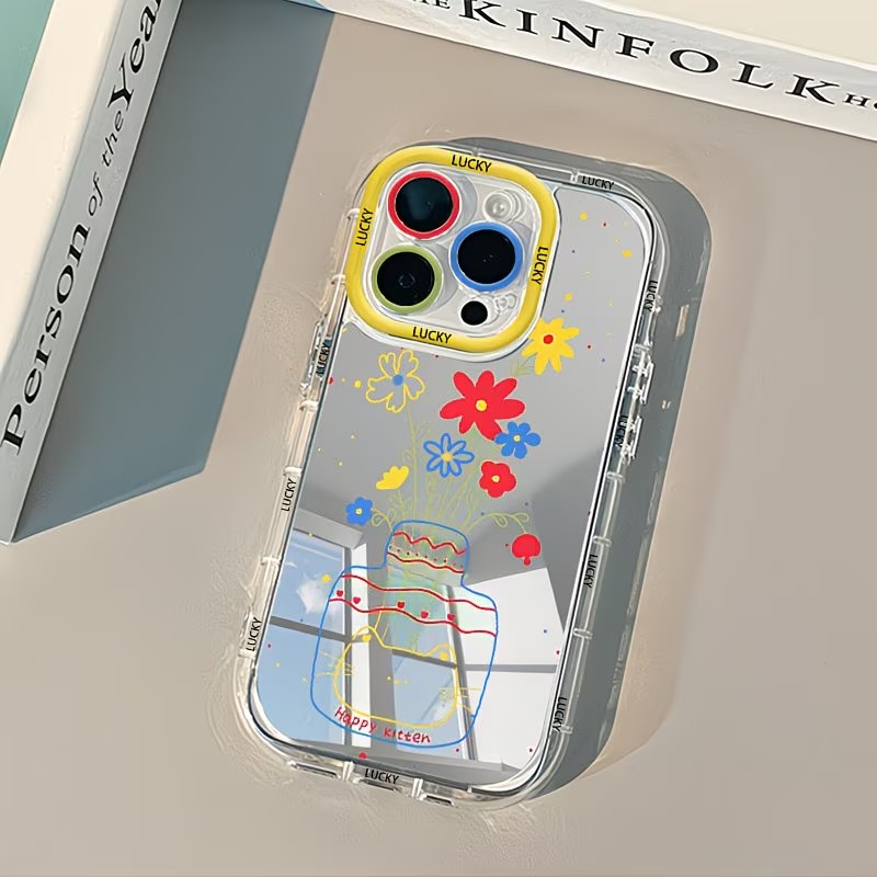 Phone Cases Otterbox - Zomerse Daisy Cat Vaas Design Spiegel