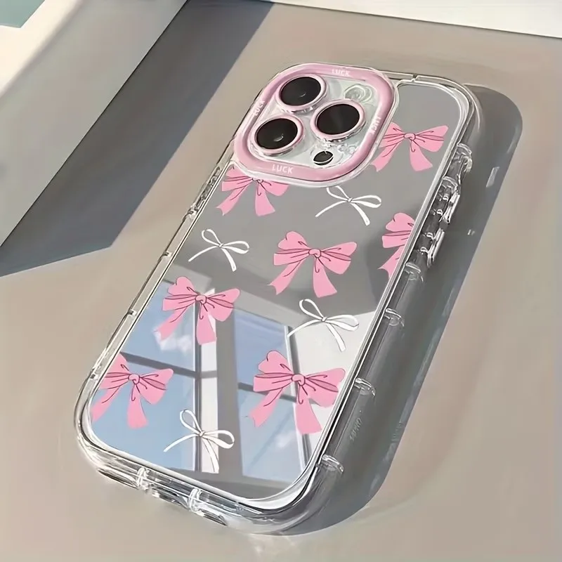 Phone Cases Girls - Simpele blauw roze strik meisjes schattige
