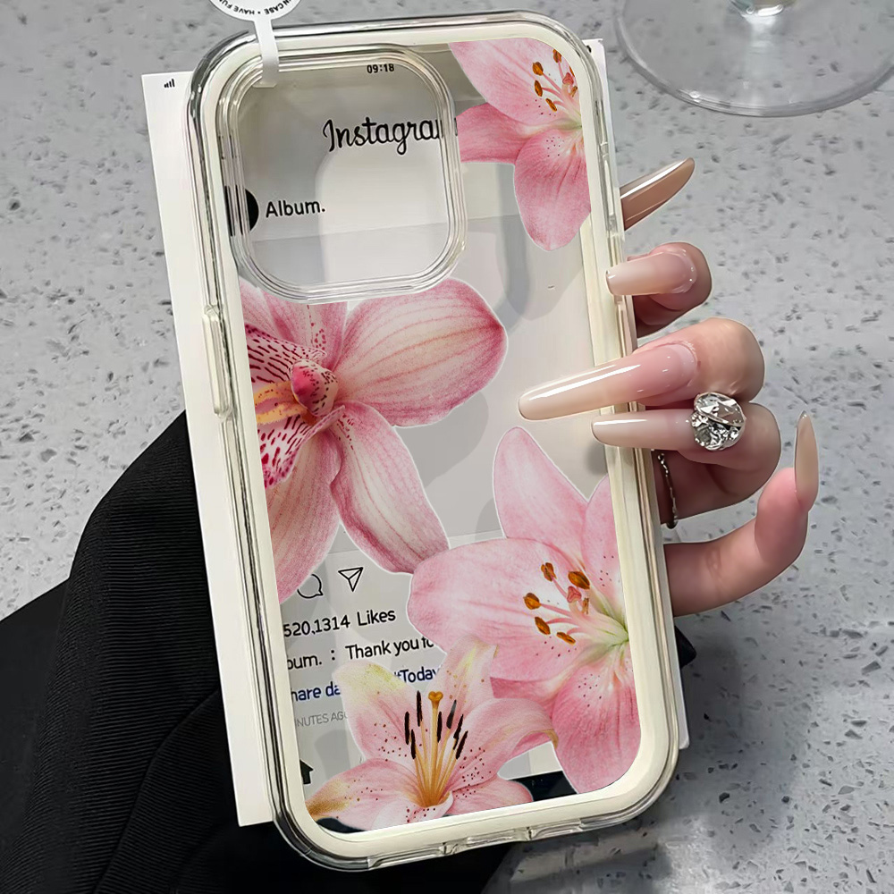 Phone Cases Otterbox - Roze Lelie Bloem Transparante Telefoonhoesje voor
