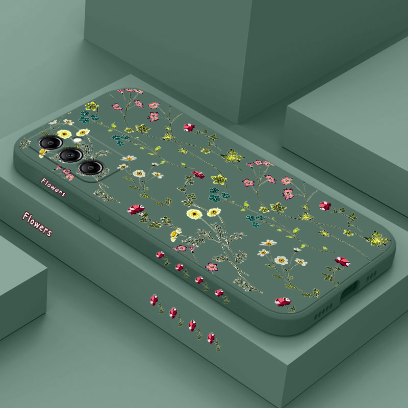 Phone Cases Burga - Een 14 gele zonnebloem siliconen telefoonhoesje