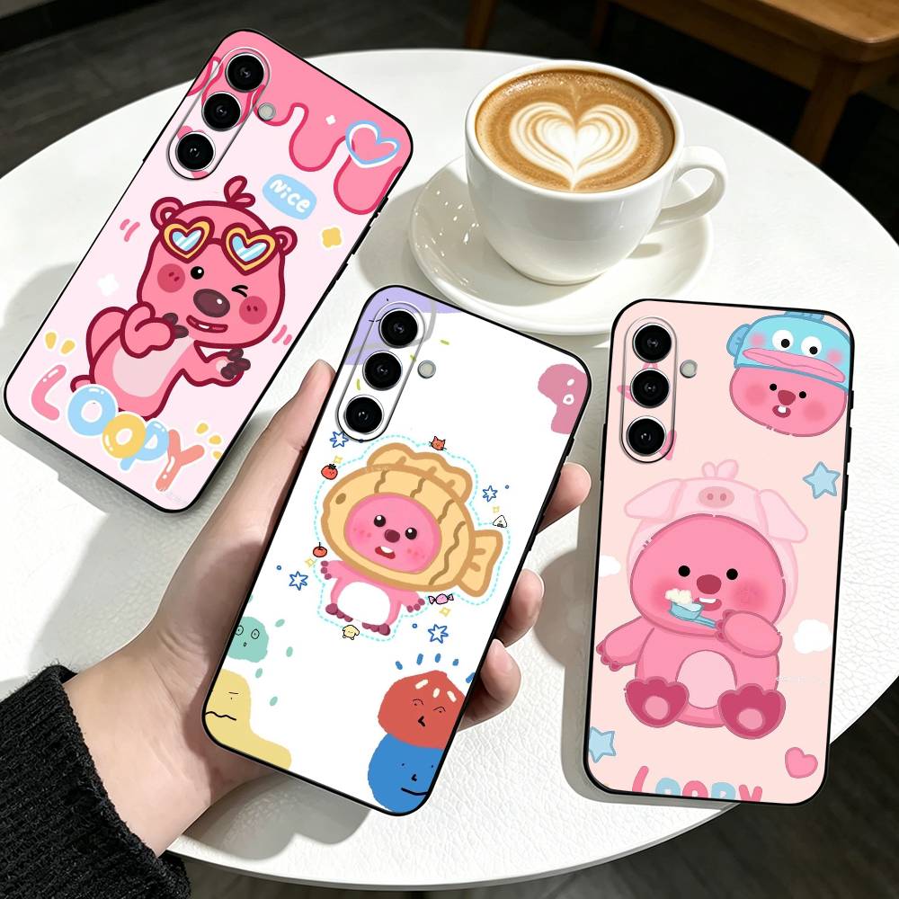 Phone Cases Loopy - Voor c-Cute L-Loopys Gift Telefoonhoesje Zwart
