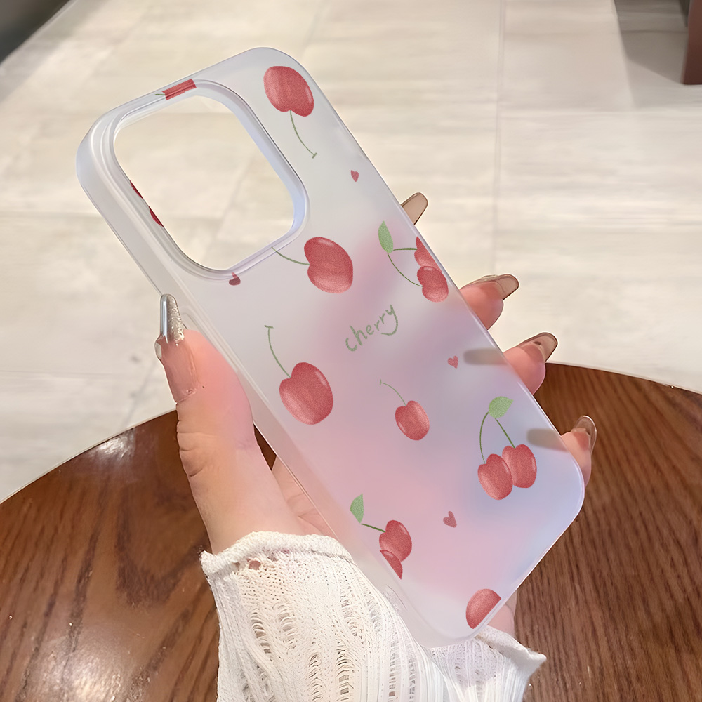 Phone Cases For Iphone 17 - Kersen Telefoonhoesje Mat Voor iPhone 17