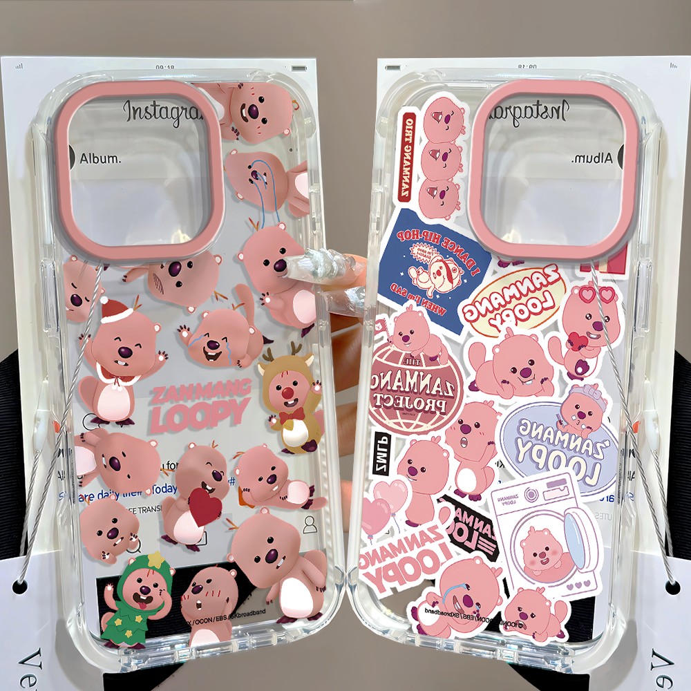 Phone Cases Loopy - Roze schattige Loopys telefoonhoesje voor Samsung