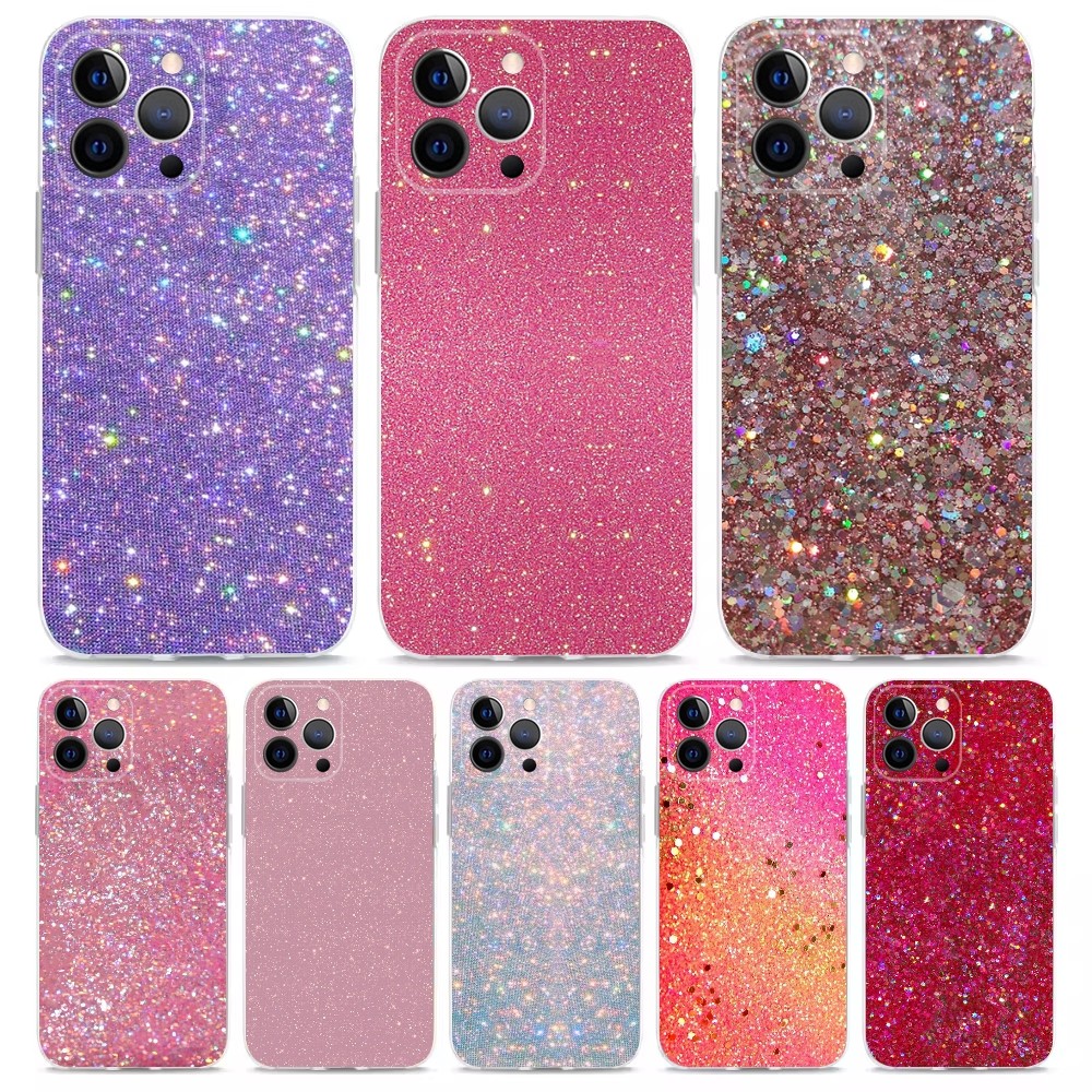 Phone Cases Burga - Roze Glitter Patroon Telefoonhoesje Voor Iphone
