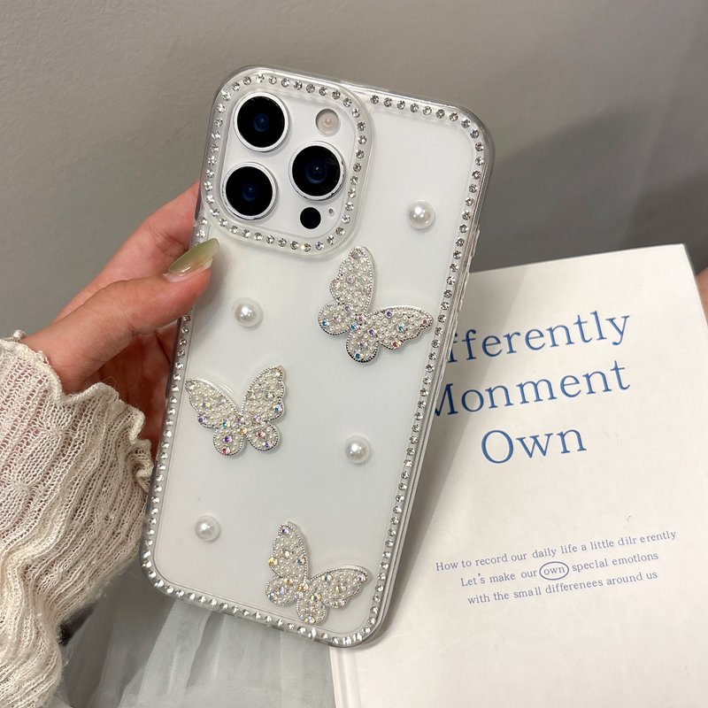 Parel Vlinder Bling Diamond Cl - Phone Cases Loopy recensie en prijs