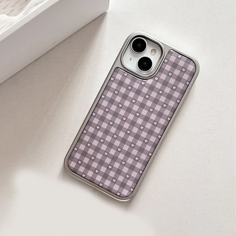 Roze Paars Hartvormige Geruite - Phone Cases Girls recensie en prijs