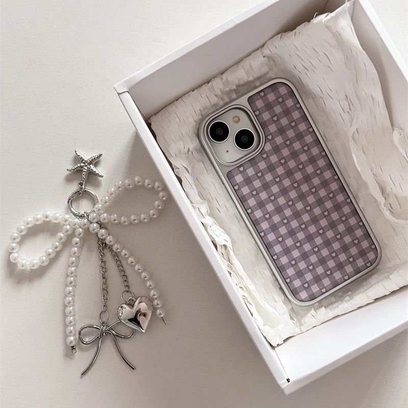 Roze Paars Hartvormige Geruite - Phone Cases Girls recensie en prijs