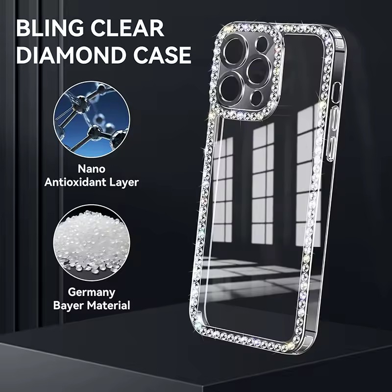 Glitter Bling Diamond Clear Te - Phone Cases Loopy recensie en prijs