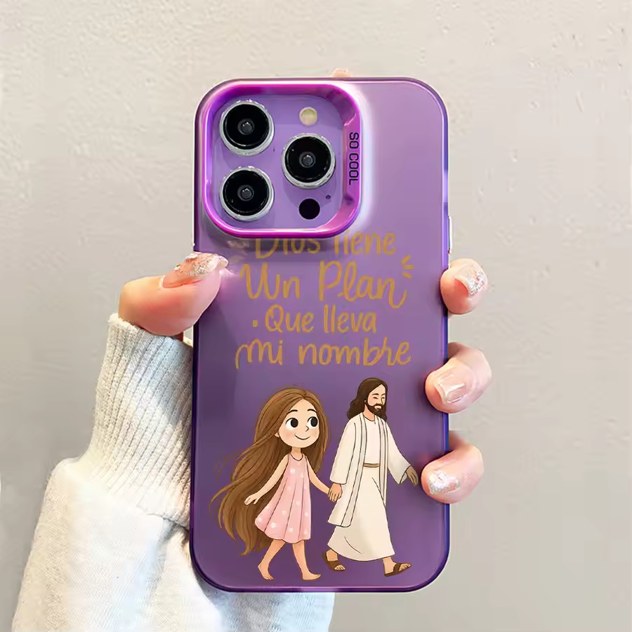 Schattig meisje loopt met God  - Phone Cases Girls recensie en prijs