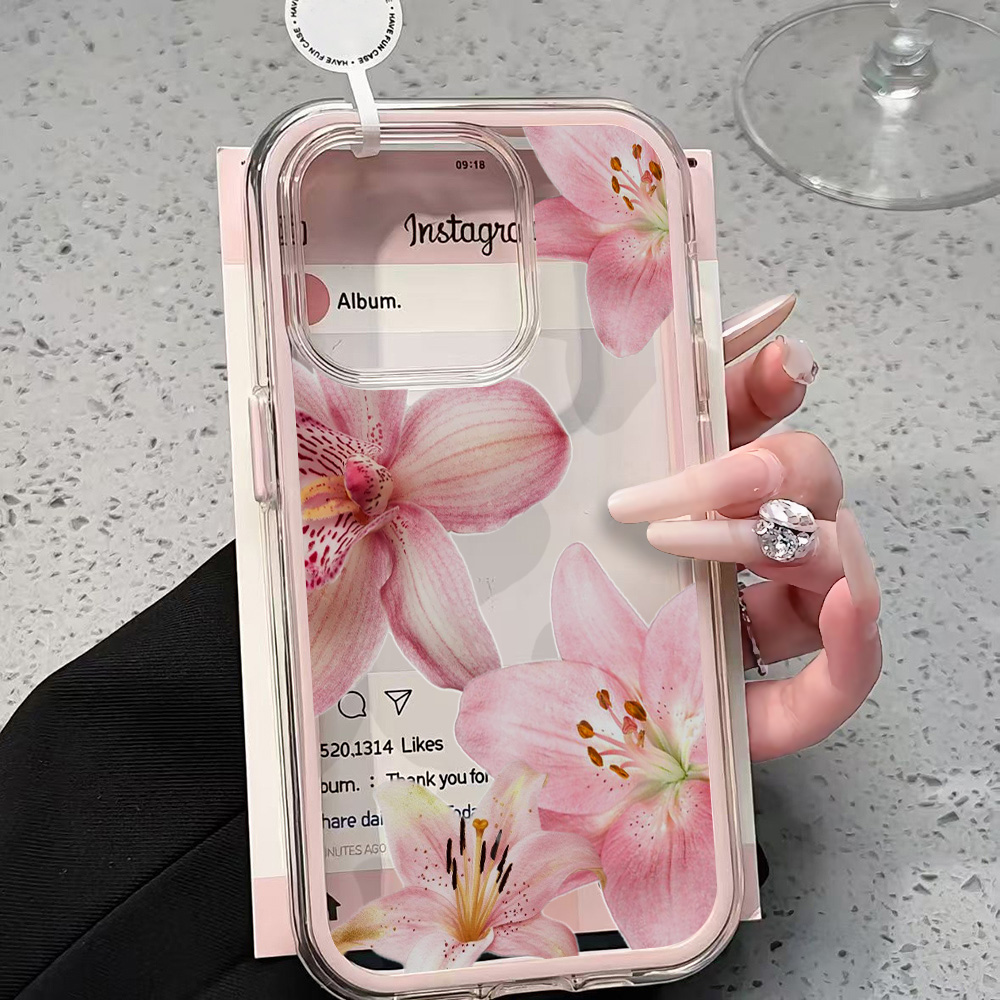 Roze Lelie Bloem Transparante  - Phone Cases Otterbox recensie en prijs